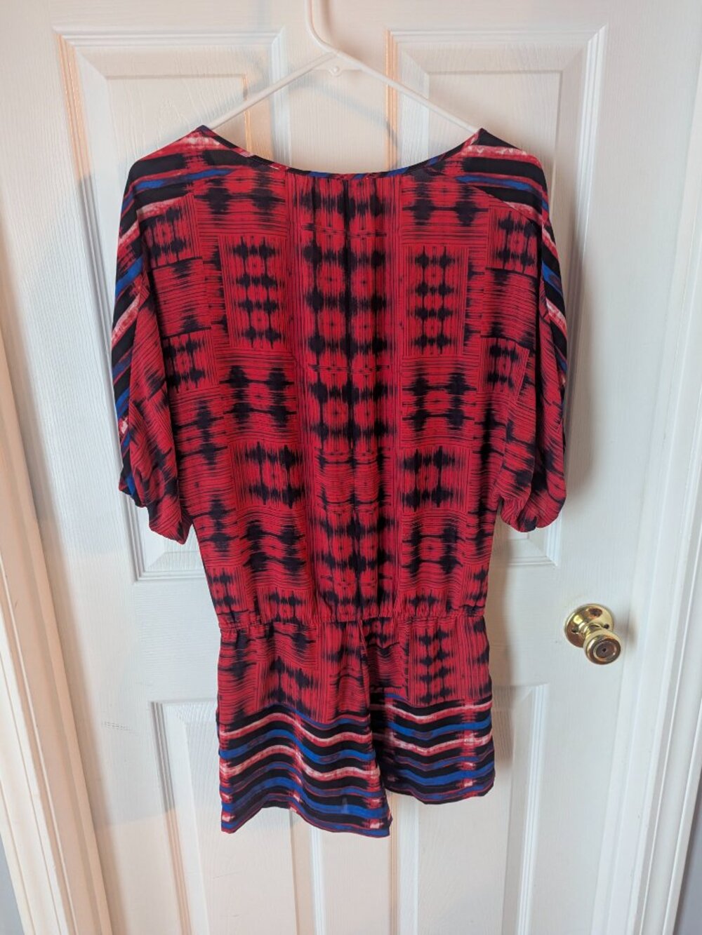 NBCBG Maxazria red black and blue romper - xs - Picture 7 of 7